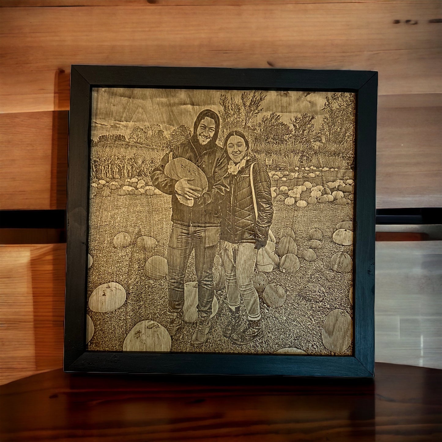 Personalized Engraved Wooden Photo