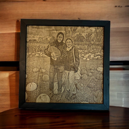 Personalized Engraved Wooden Photo