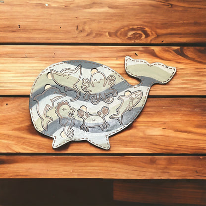 Whale Montessori children’s puzzle