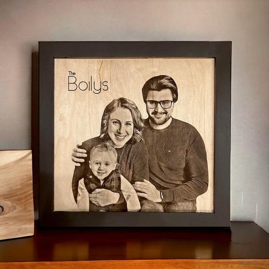 Personalized Engraved Wooden Photo
